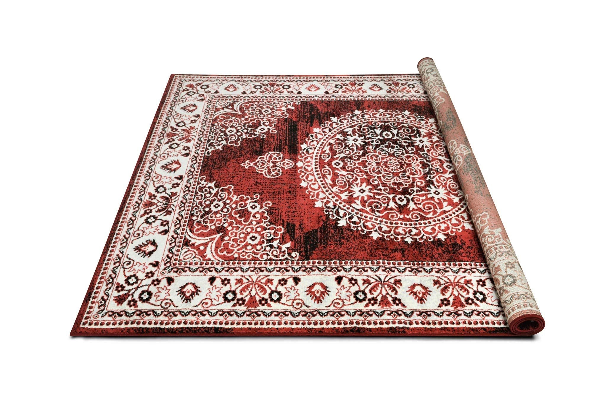 HR Traditional Rug for Living Room Antiqued Oriental Boho Décor