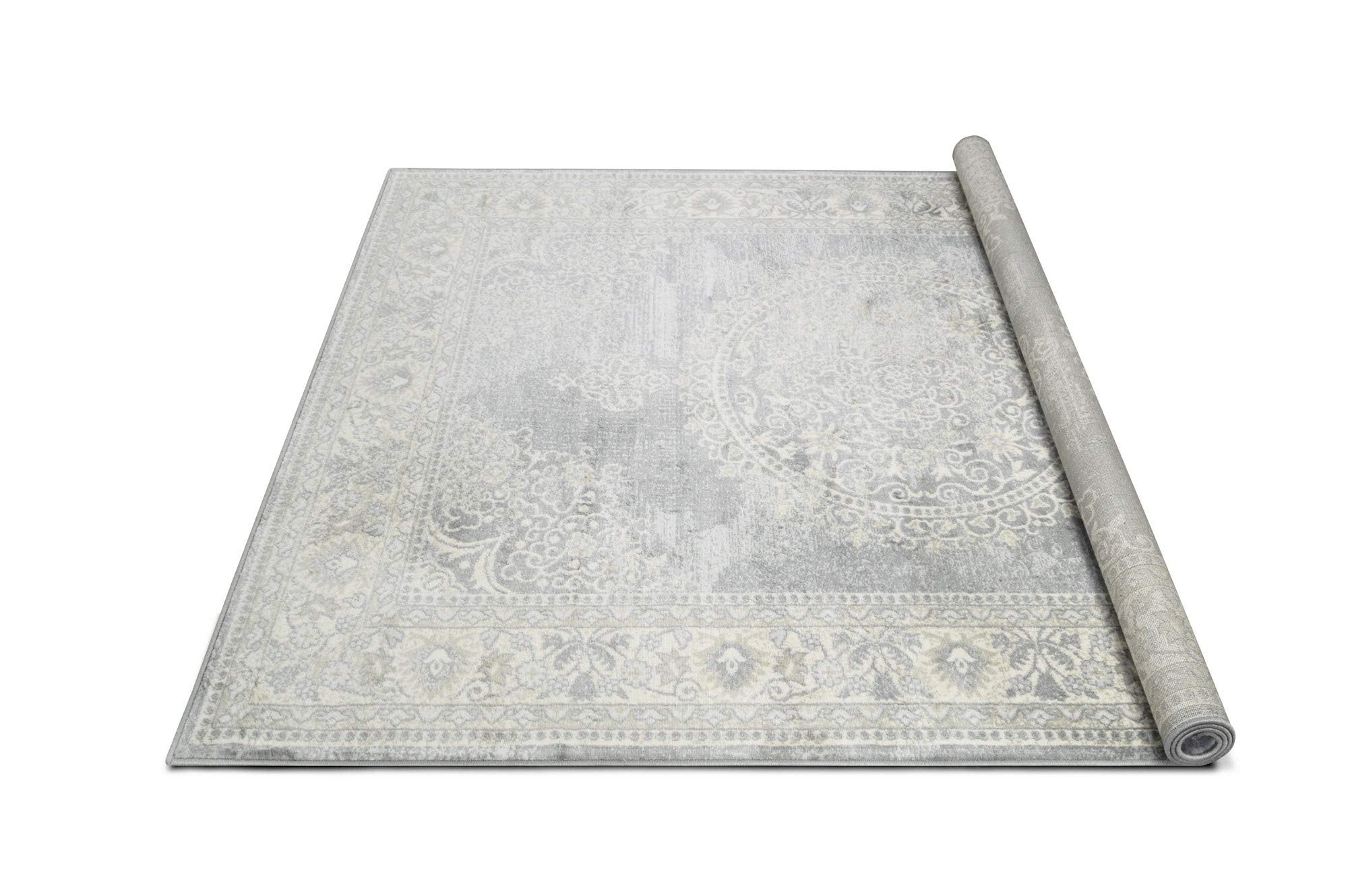 HR Traditional Rug for Living Room Antiqued Oriental Boho Décor Rugs for Bedroom