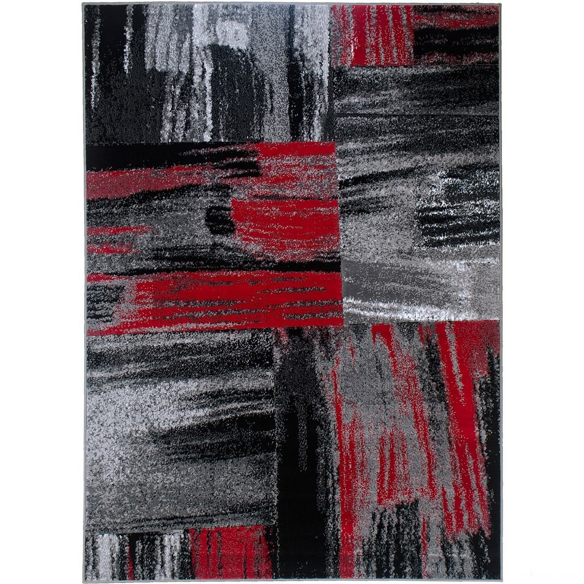 Modern Design Mixed Brush Pattern Colors Area Rug