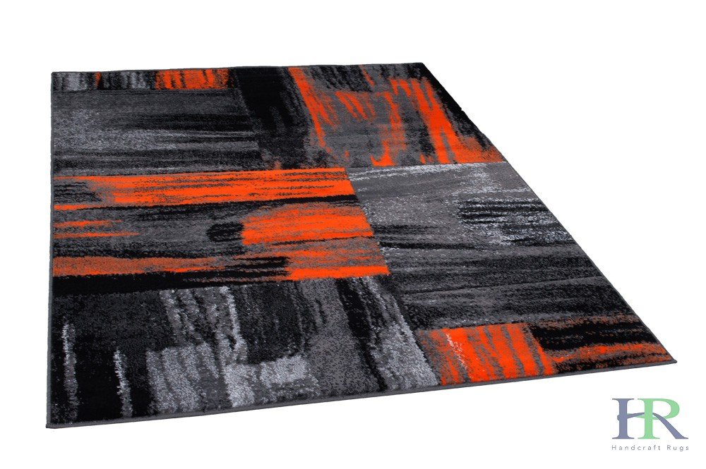 Modern Design Mixed Brush Pattern Colors Area Rug