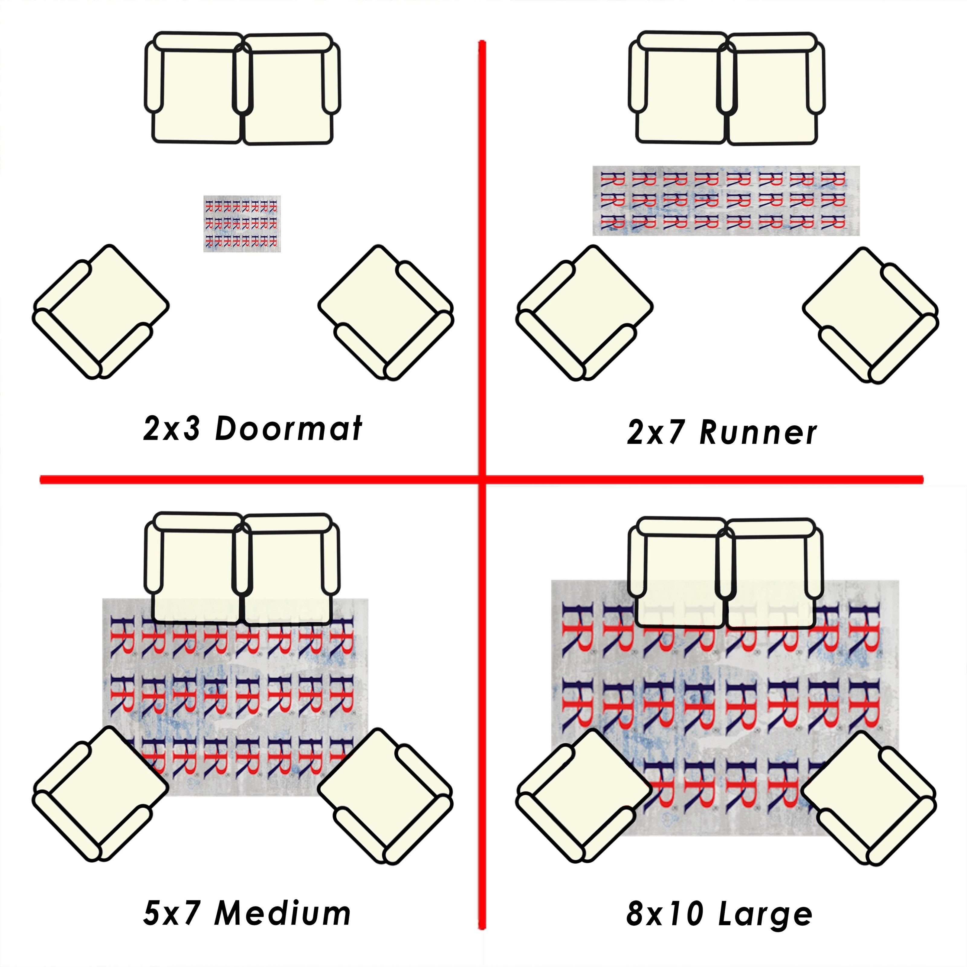 Oval Pattern Soft Touch Rug #84