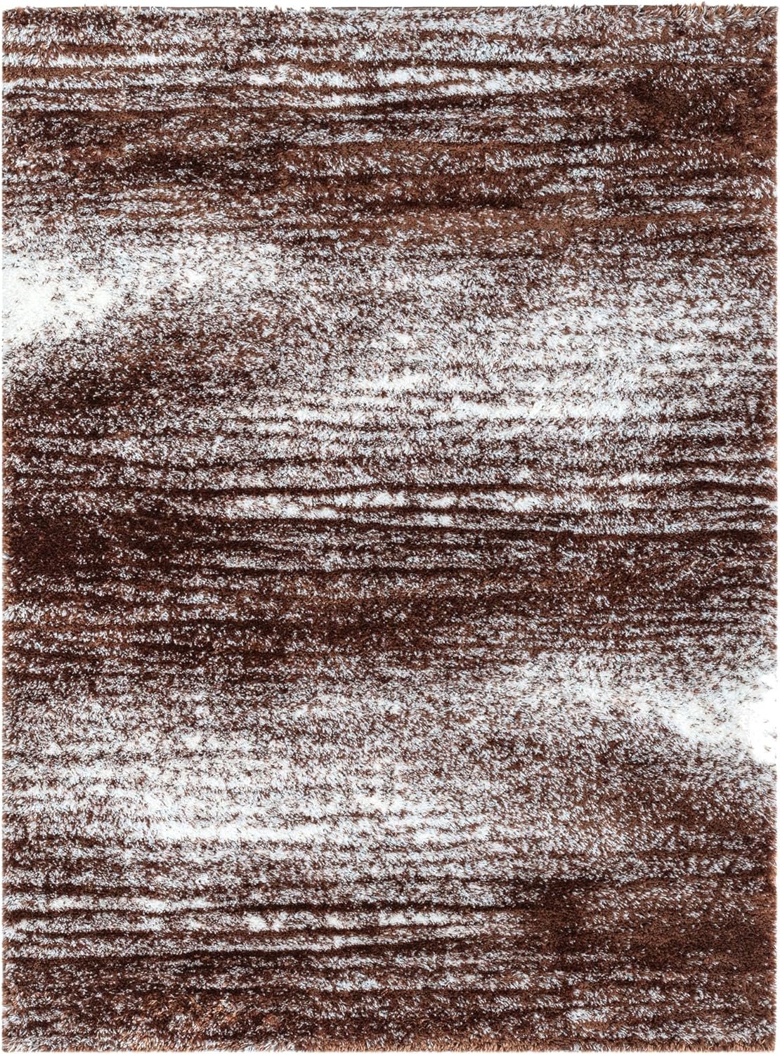 HR Luxurious Beige Shaggy Rug with Deep Pile - Soft Plush Texture, Abstract Pattern, Durable & Comfortable, Perfect for Living Room and Bedroom Decor#26228