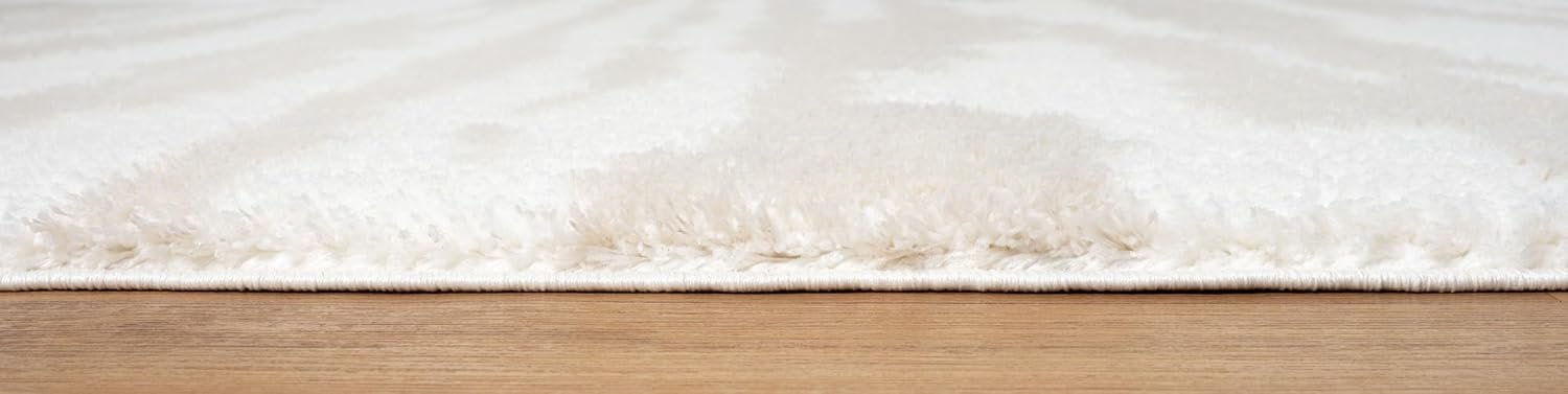 HR Modern Abstract Shag Area Rug - Luxurious Soft Plush Texture for Contemporary Home Decor, #26224