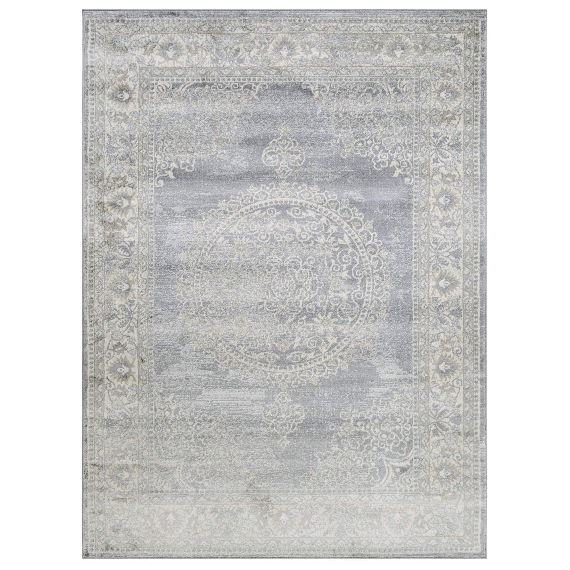 HR Traditional Rug for Living Room Antiqued Oriental Boho Décor Rugs for Bedroom