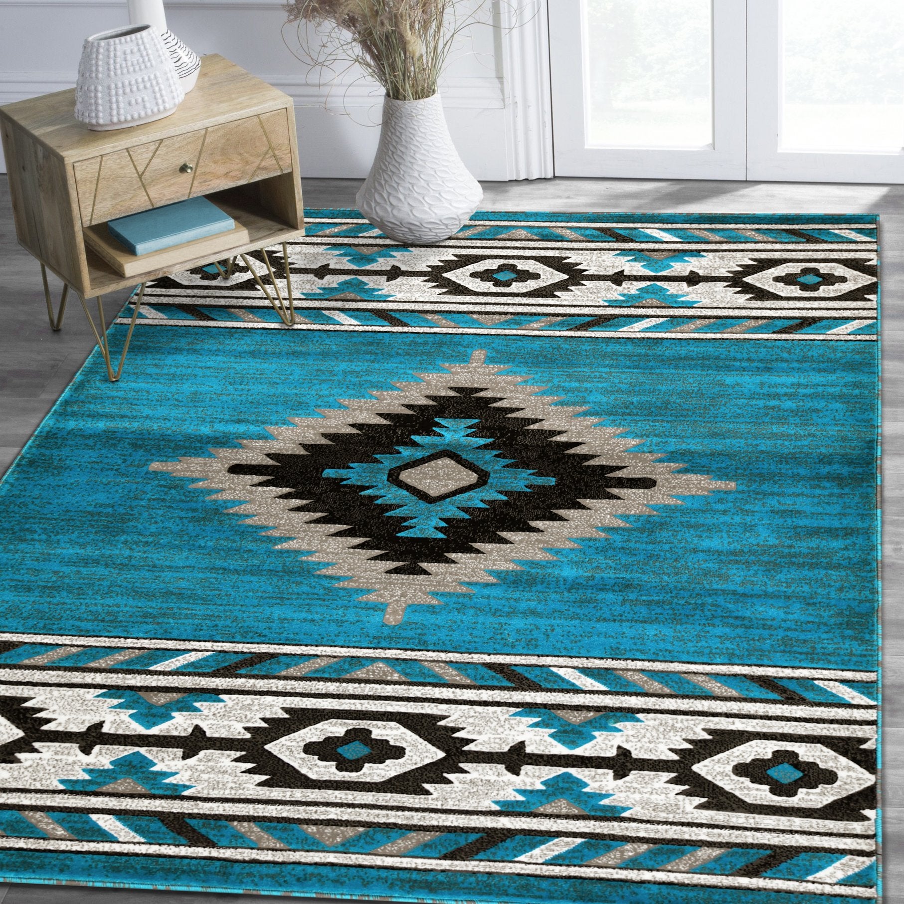 HR Southwestern Rugs Tribal Medallion #41