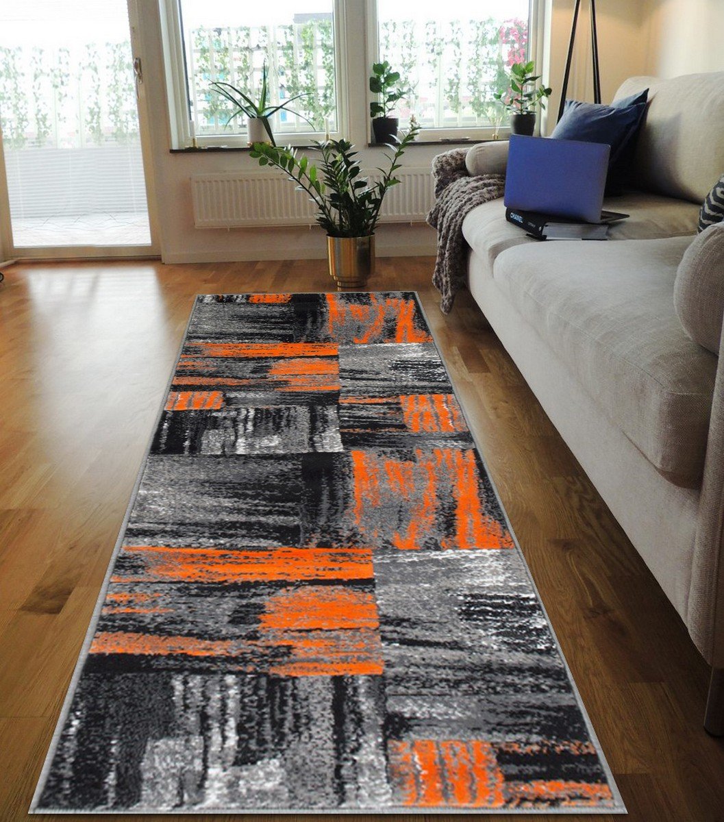 Modern Design Mixed Brush Pattern Colors Area Rug