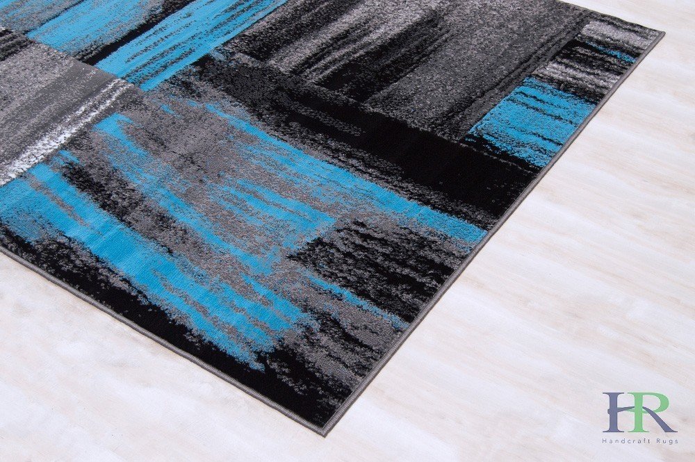 Modern Design Mixed Brush Pattern Colors Area Rug