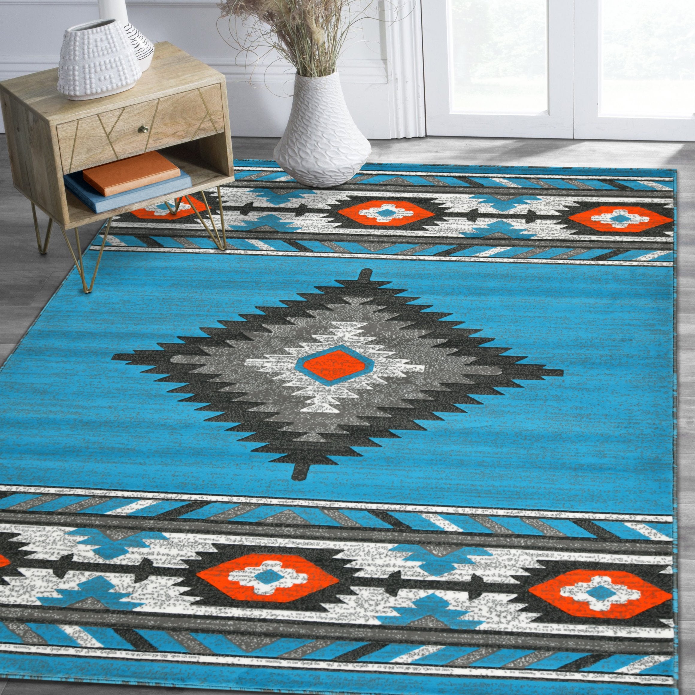 HR Southwestern Rugs Tribal Medallion #41