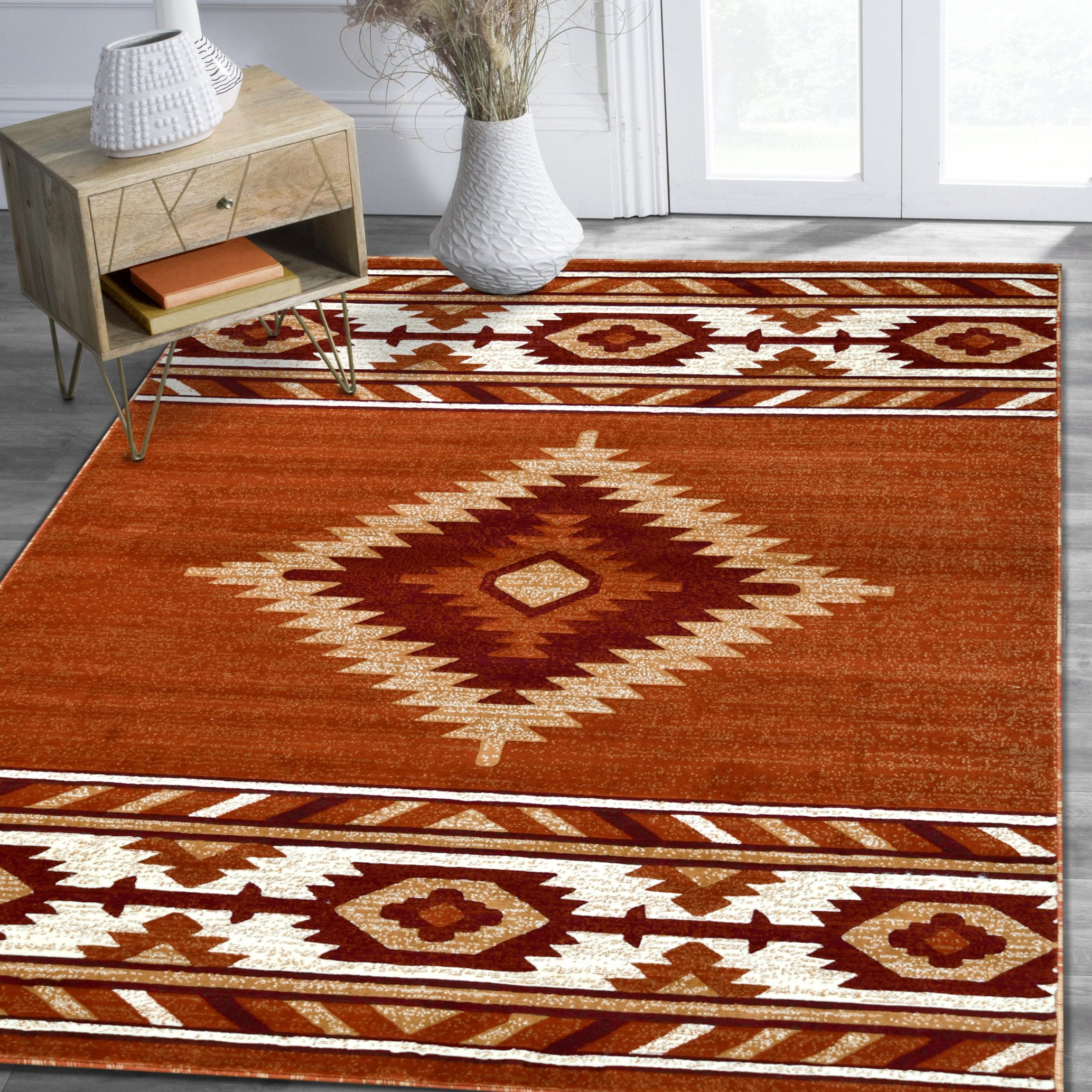 HR Southwestern Rugs Tribal Medallion #41