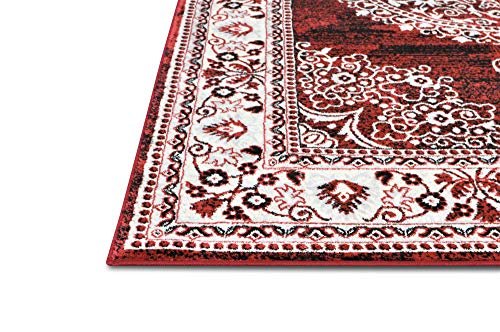 HR Traditional Rug for Living Room Antiqued Oriental Boho Décor Rugs for Bedroom