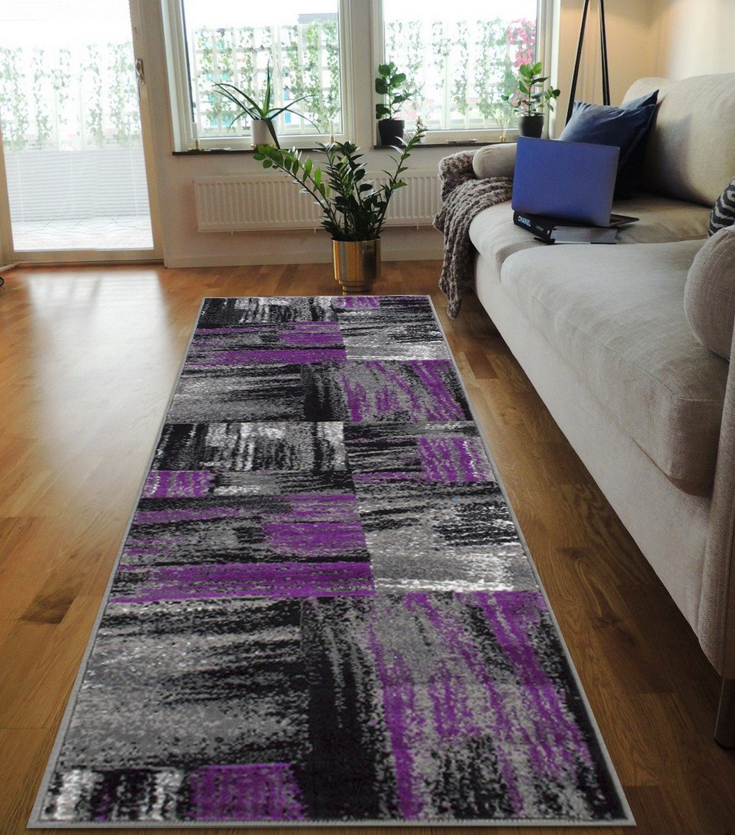 Modern Design Mixed Brush Pattern Colors Area Rug