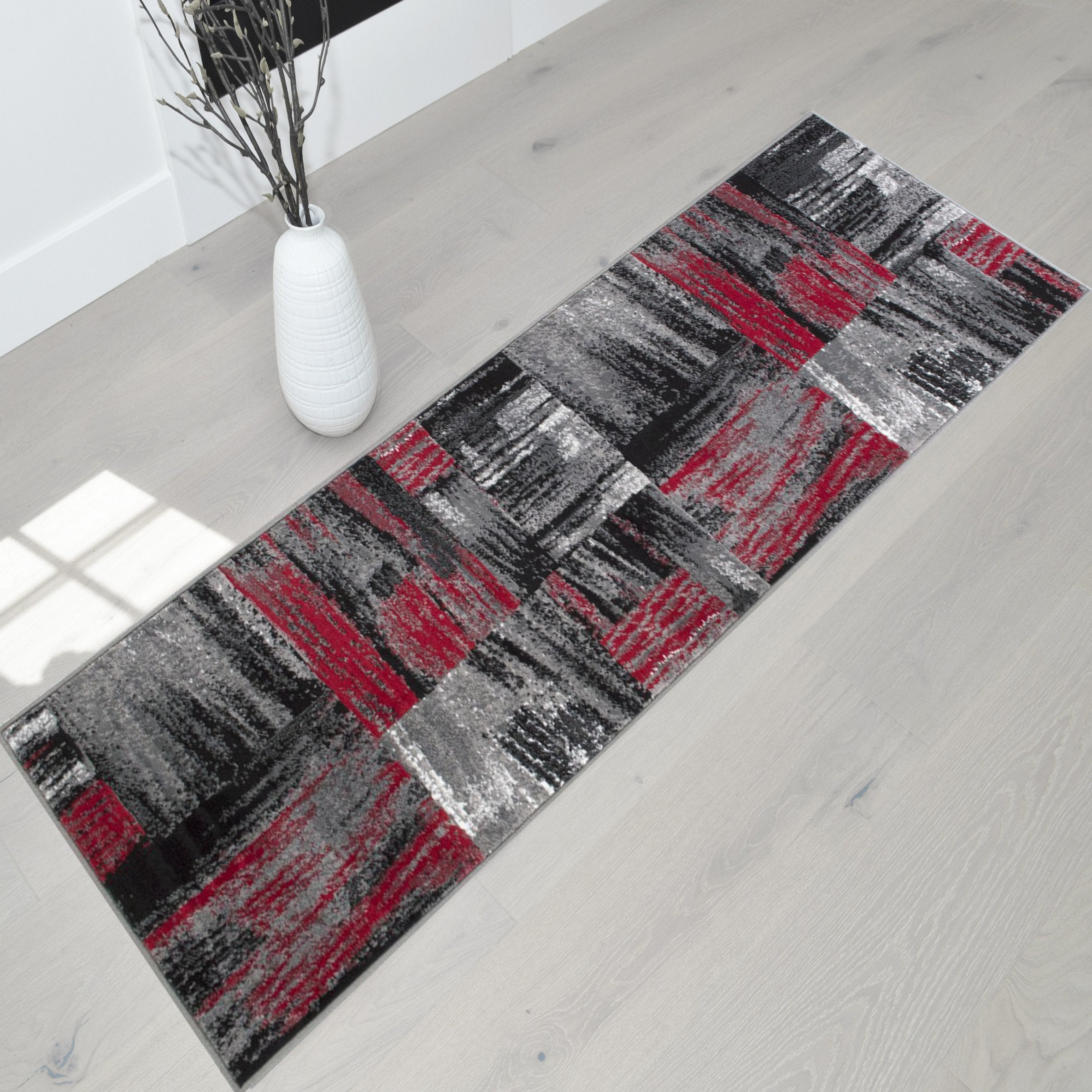 Modern Design Mixed Brush Pattern Colors Area Rug