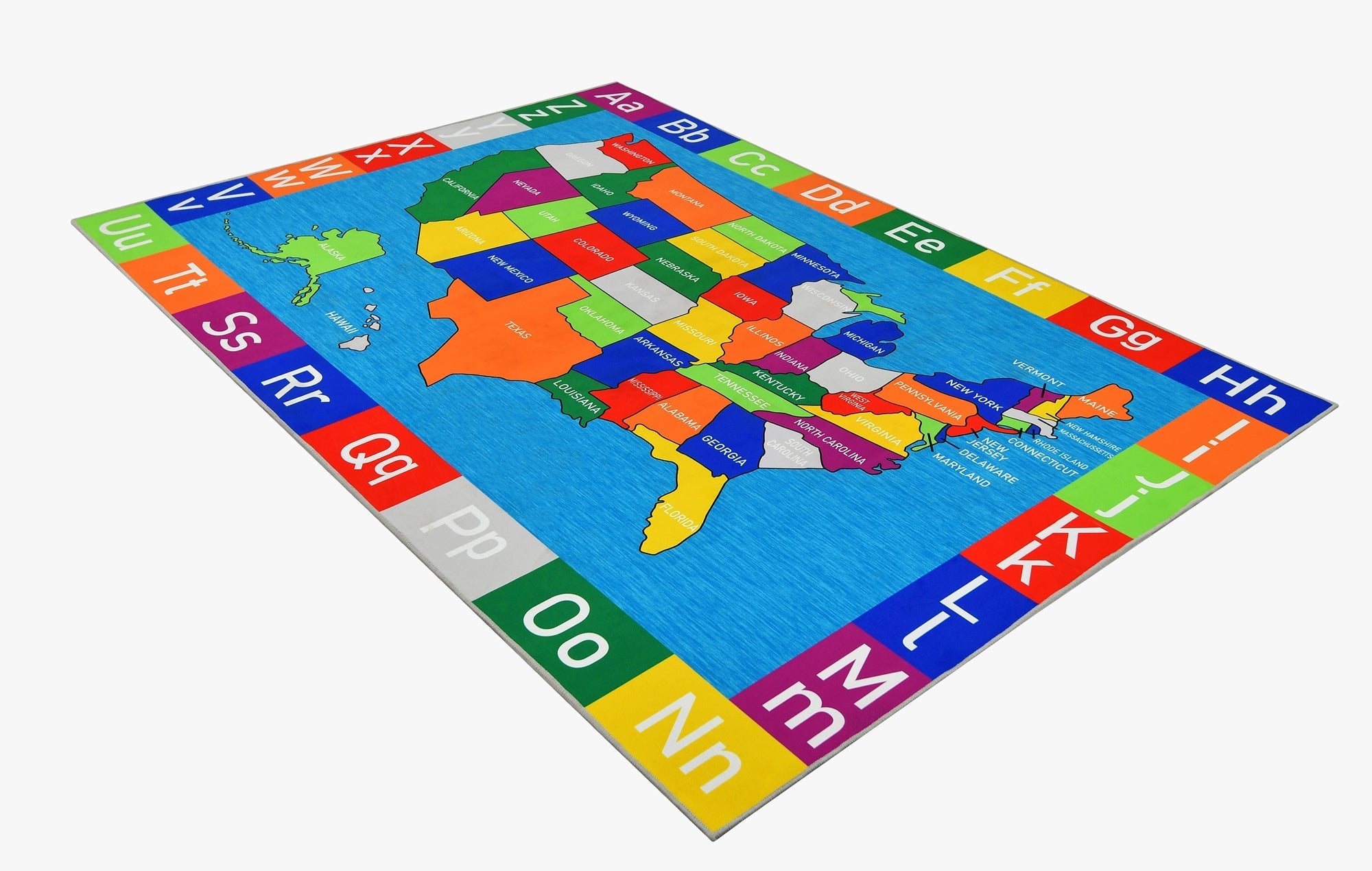 HR Premium Non-Slip USA Alphabet Area Rug for Kids - Educational ABC Design, High-Traction Safety, and Durable Materials