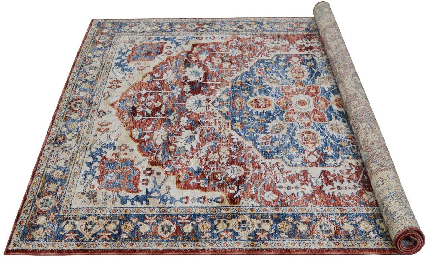 Vintage Rugs/Contemporary Persian Area Rugs-Distressed Copper/Multi (5'x7')