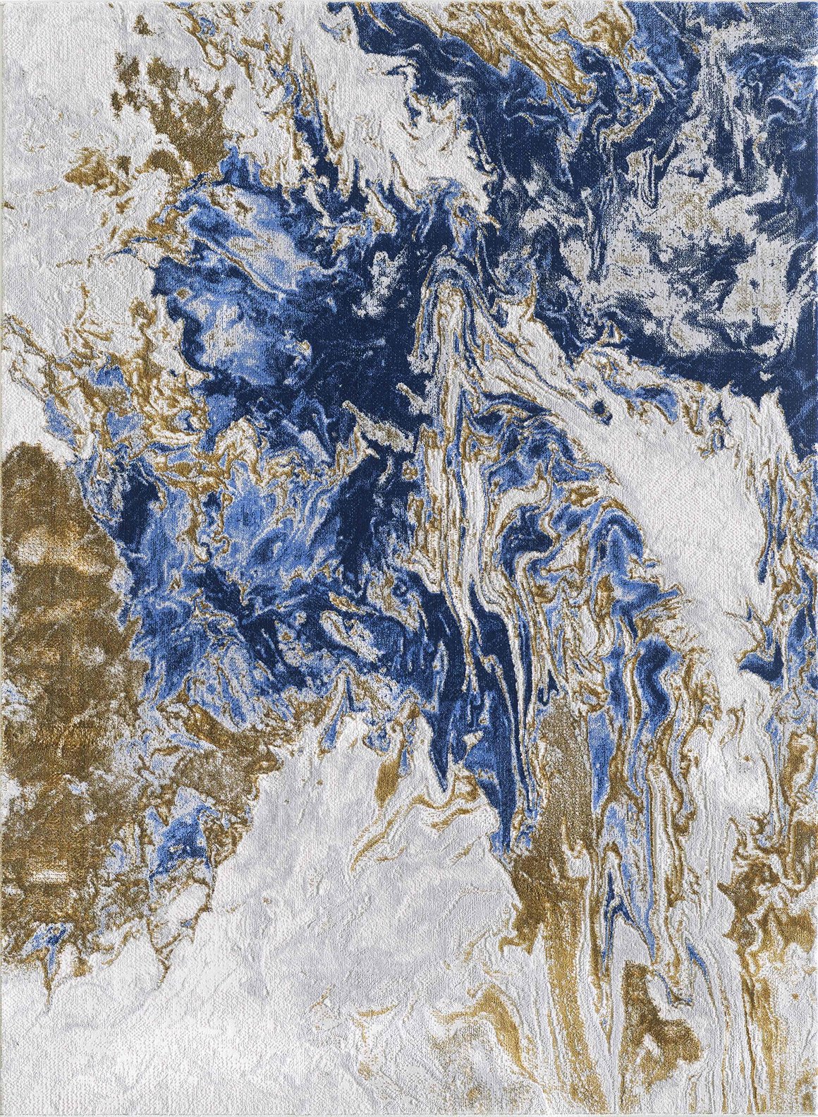 Abrash Rugs Ocean Pattern Gold, Mocha, Blue #50
