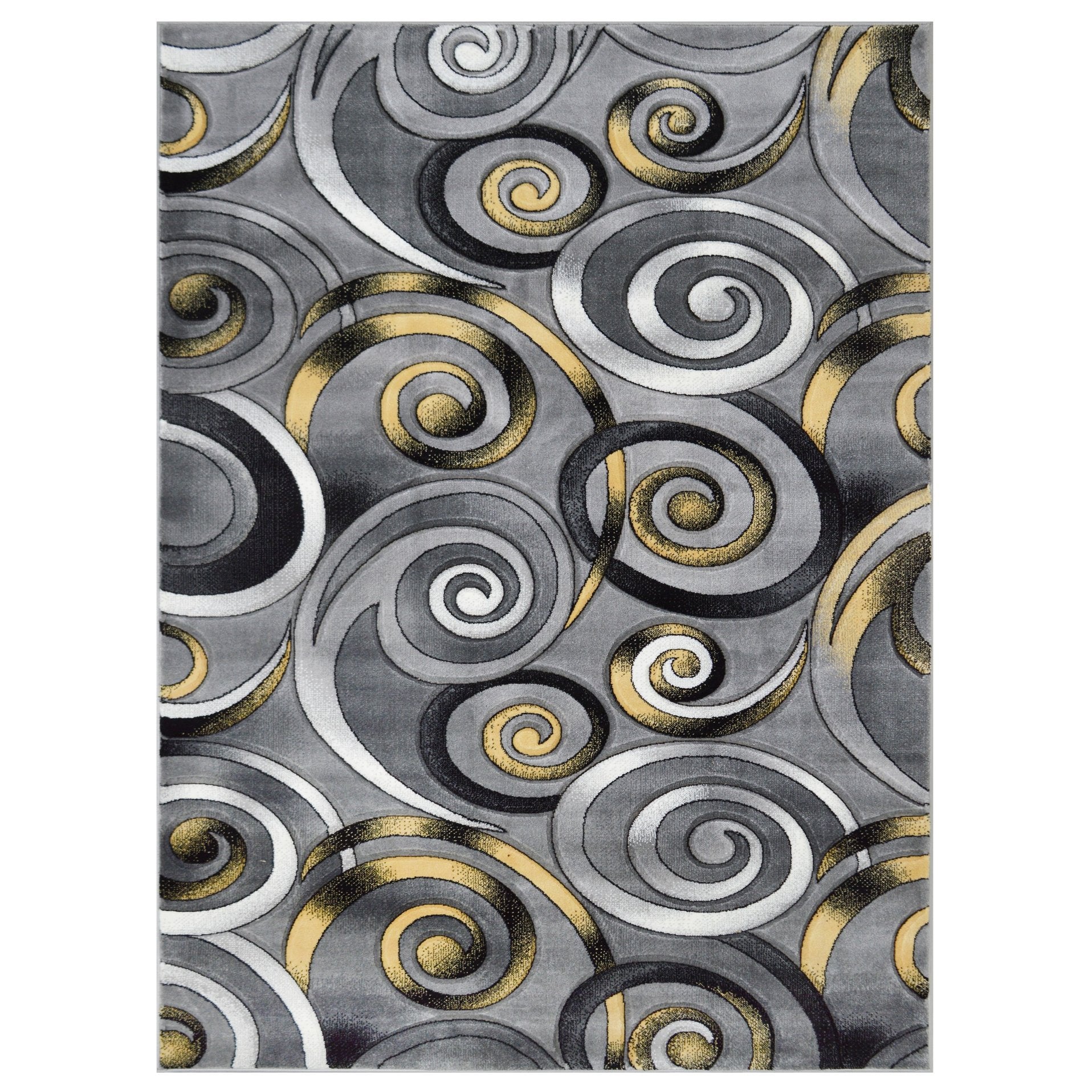 Swirls Contemporary Hand Carved Rugs #14