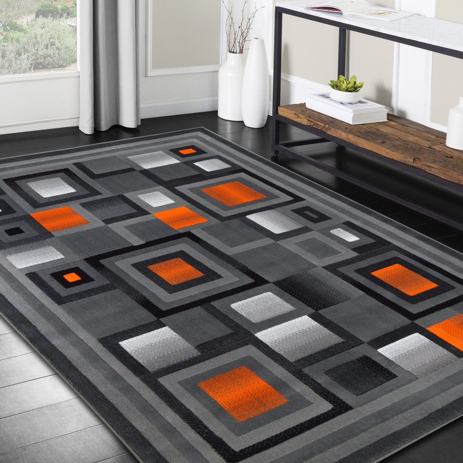 Geometric Abstract Area Rug LUX-910
