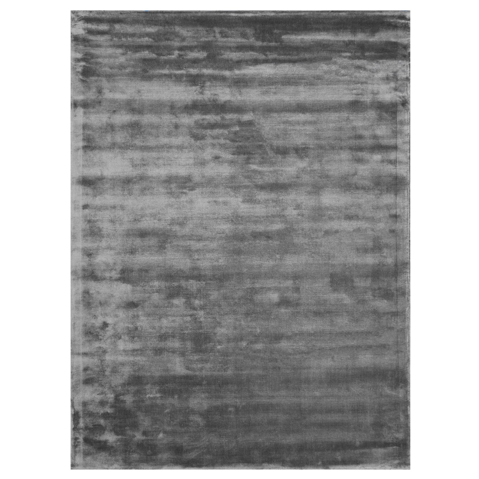 Ash Color Rugs Tencel Ultra-Soft Hand Knotted in India 5' X 8' Rugs for Dining Room