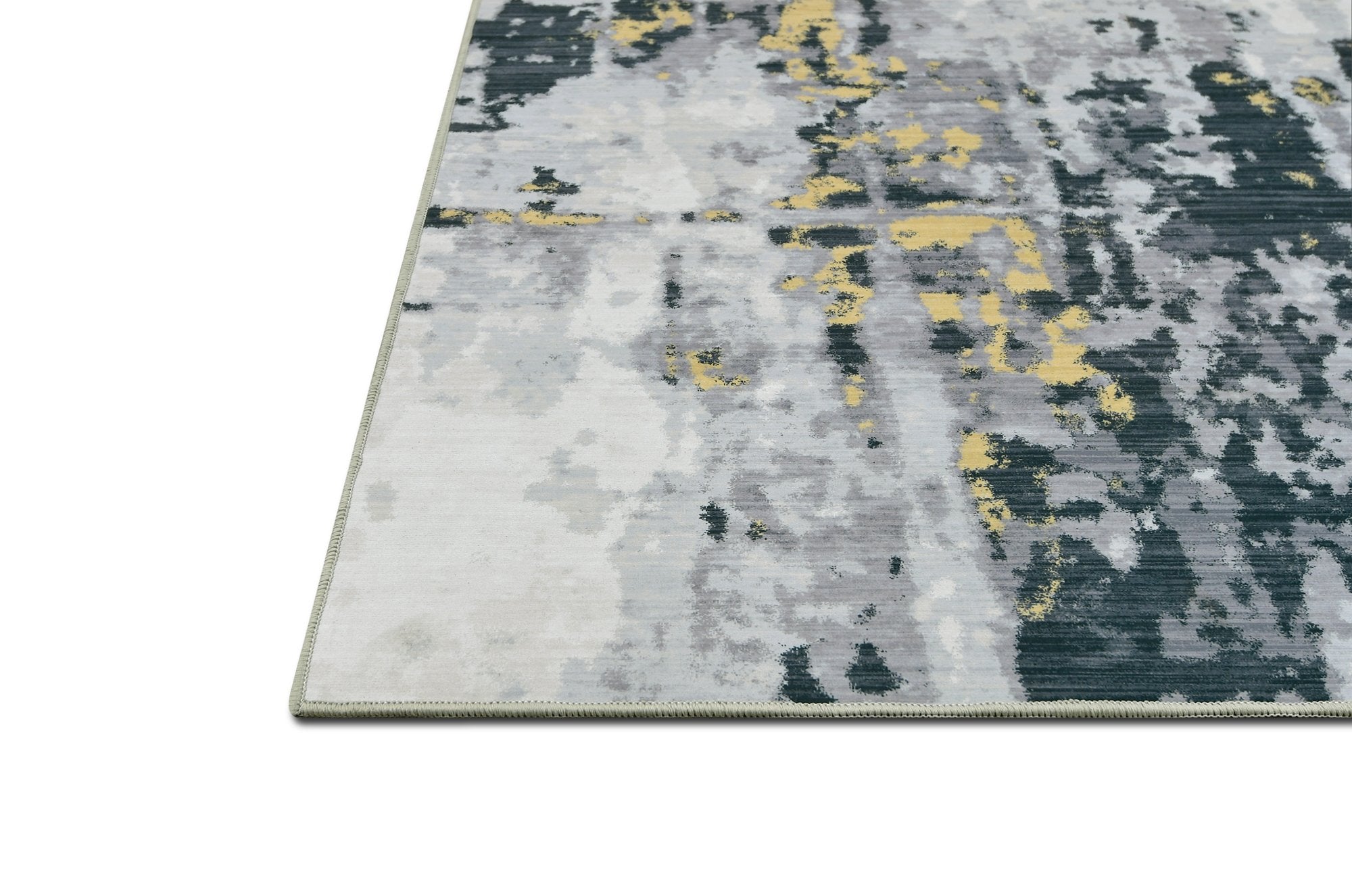 HR Abstract Area Rug - Non-Slip Rubber Backing, Polyester, Flat Texture #1105