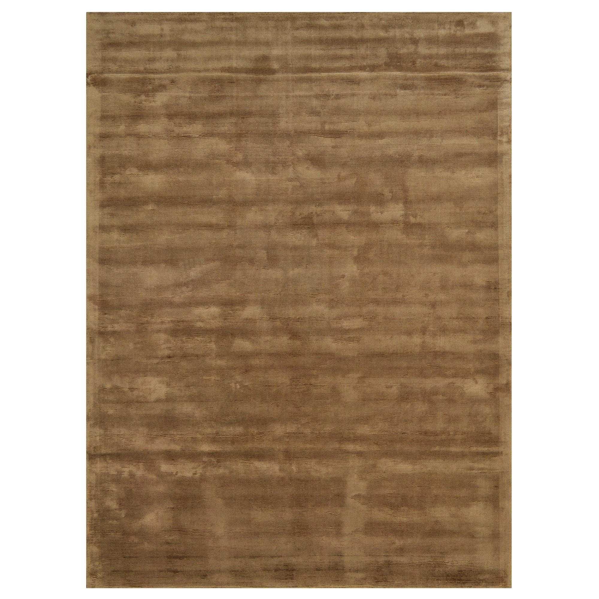 Honey Color Rugs Tencel Ultra-Soft Hand Knotted in India 9' X 12' Rugs for Dining Room