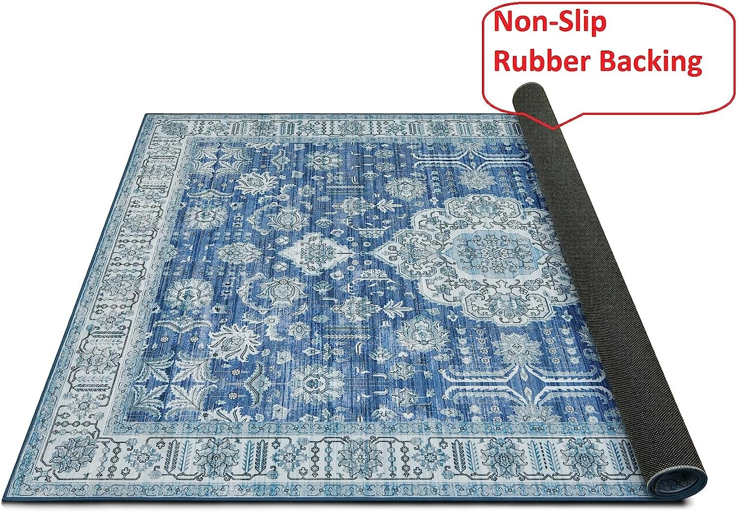 HR Bohemian Area Rug - Non-Slip Rubber Backing #1111