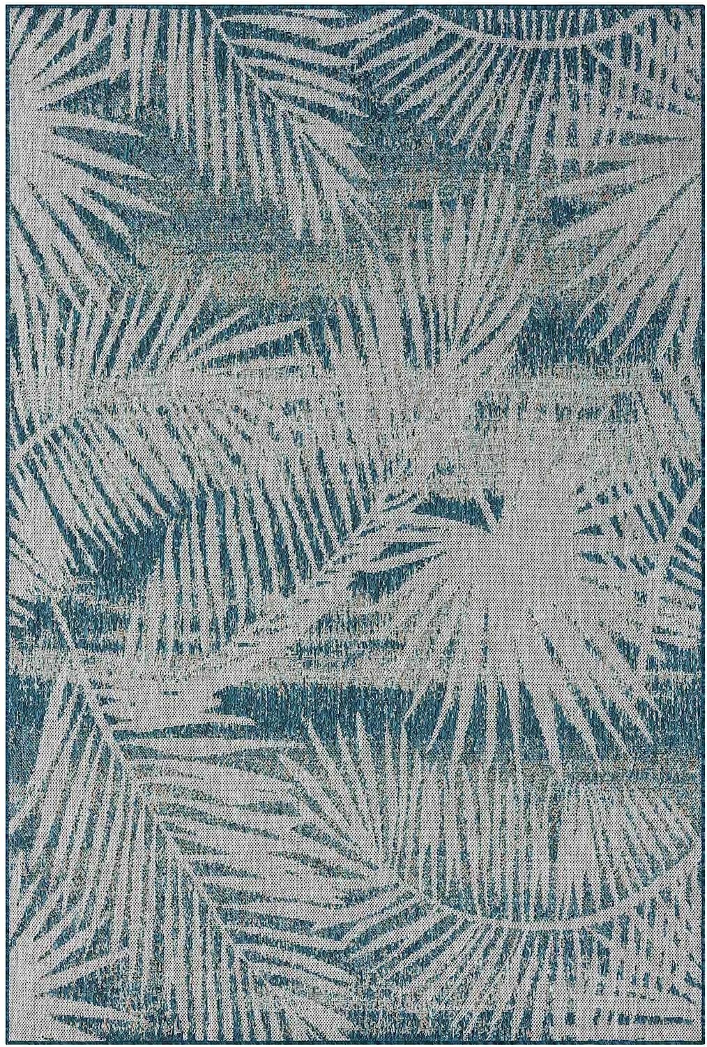 HR Waterproof Leaf Pattern Outdoor Rug Stain/Fade Resistant #1662