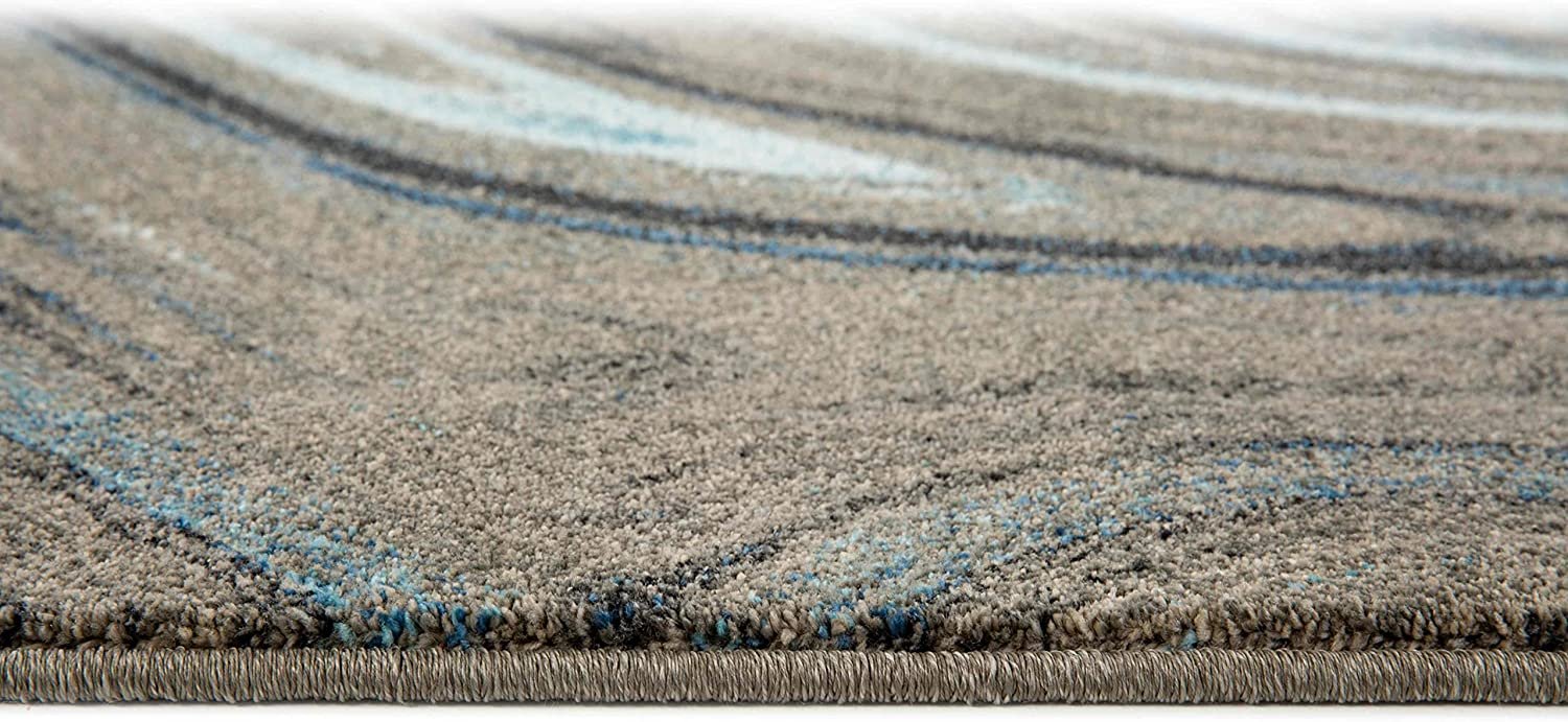 Marble Rugs Grey Blue Multi Color Abstract #77