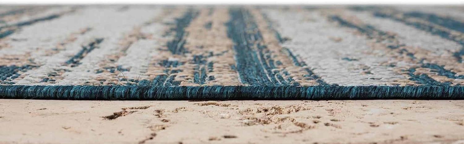 HR Waterproof Abstract Outdoor Rug - Stain and Fade-Resistant #1669