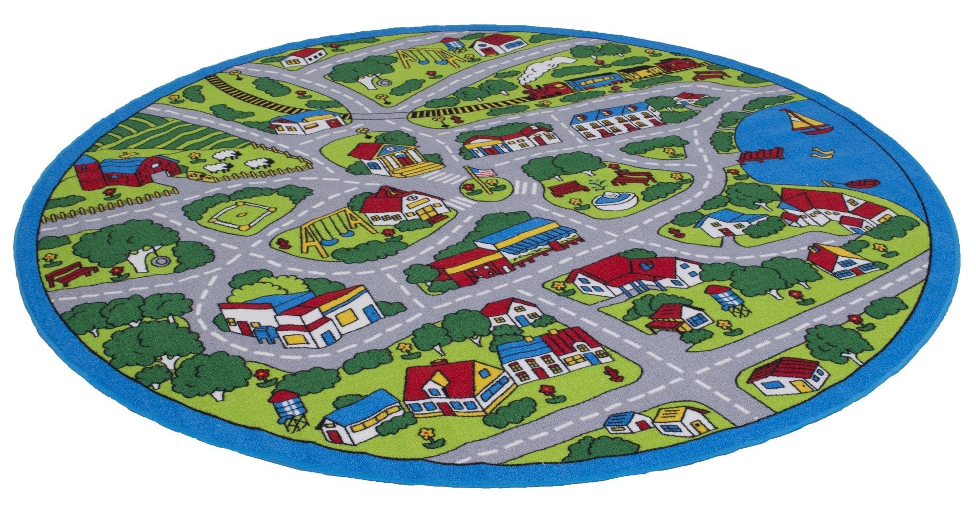 Kids Car Road Rugs City Map Play mat Non-Slip