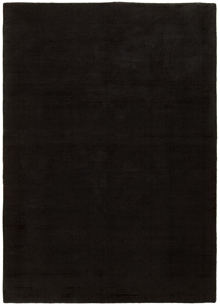 Black Color Rugs Tencel Ultra-Soft Hand Knotted in India 9' X 12' Rugs for Dining Room