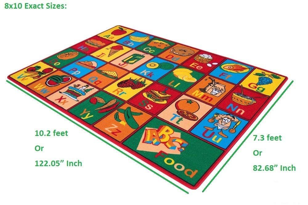 Teaching ABC Food/Fruits Kids Educational Play mat Non-Slip
