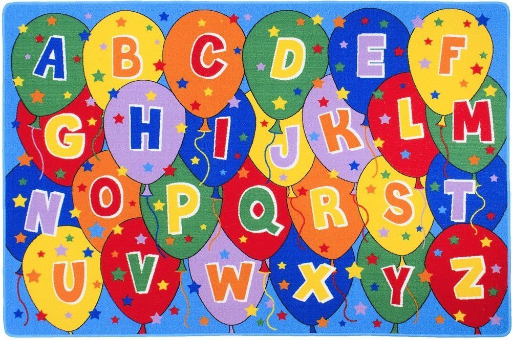 Teaching ABC Balloons Party accent Kids Educational play mat Non-Slip