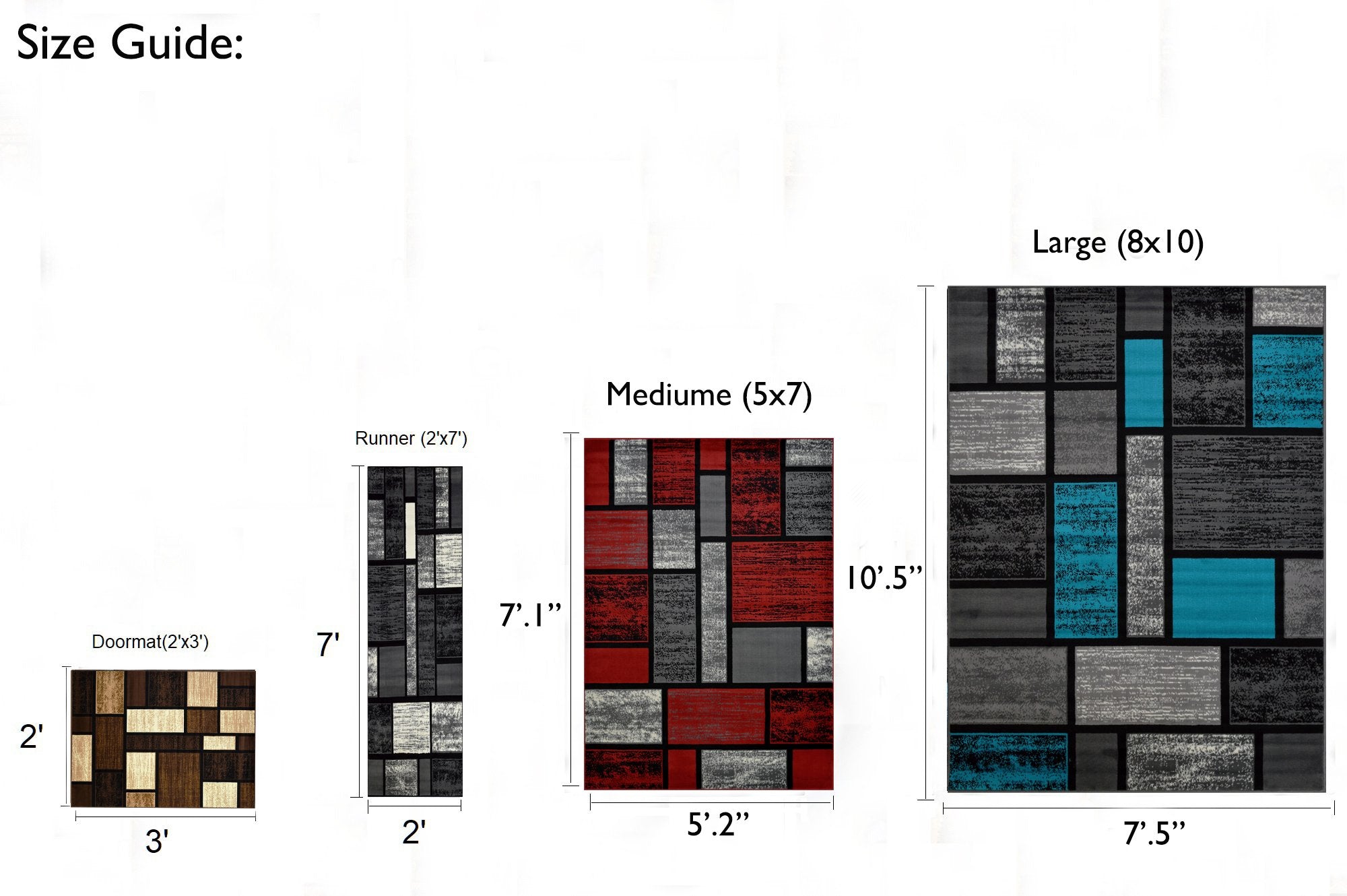Geometric Pattern Modern Comfy Rugs 43