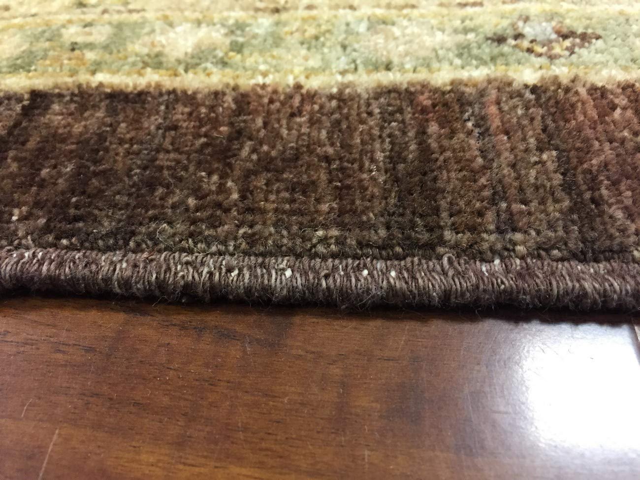 Hand Knotted Pakistani Rug-Ziegler-Brown/Cream/Multi-(11.10 by15.5 Feet)