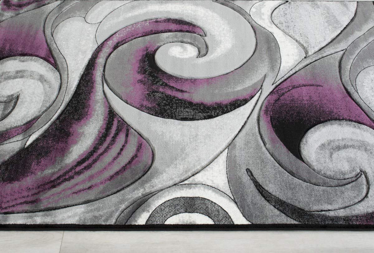 Swirls Abstract Design Hand Carved Rugs #10
