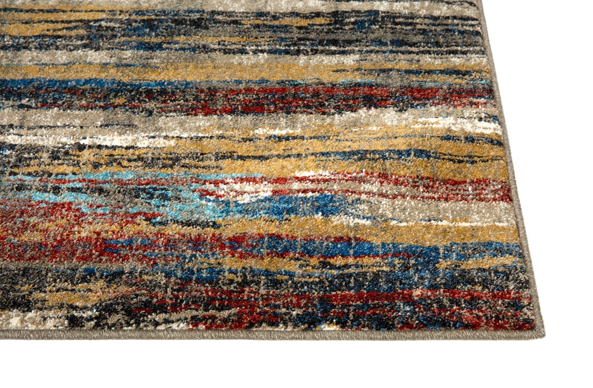 Stripped Design Rugs Blue Burgundy Multi Color Abstract  #96
